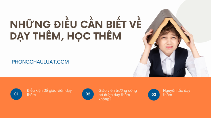 những điệu kiện về dạy thêm học thêm Giáo viên trường công có được tổ chức dạy thêm không